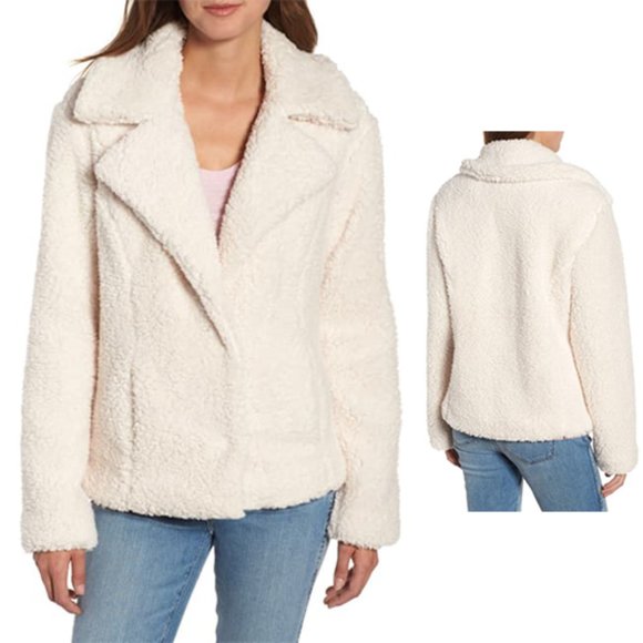 Caslon Jackets & Blazers - Caslon Fleece Faux Shearling Jacket Large Petite